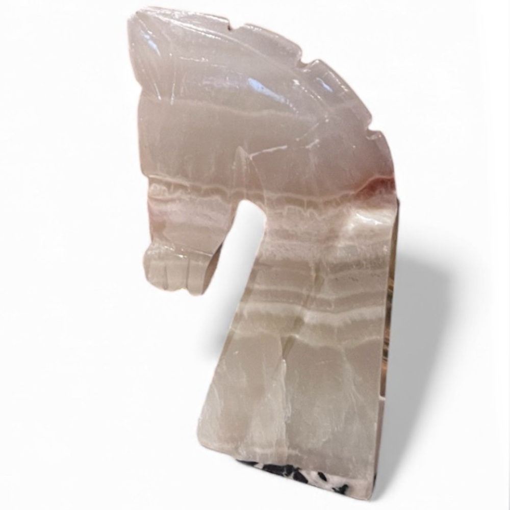 1960’s Italian onyx Horse Head Sculpture - Picture 2 of 6